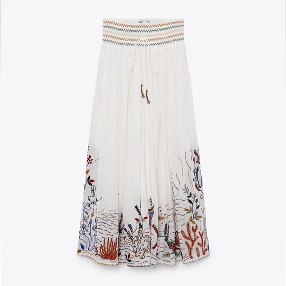 Zara embroidered skirt - Picture 8 of 11